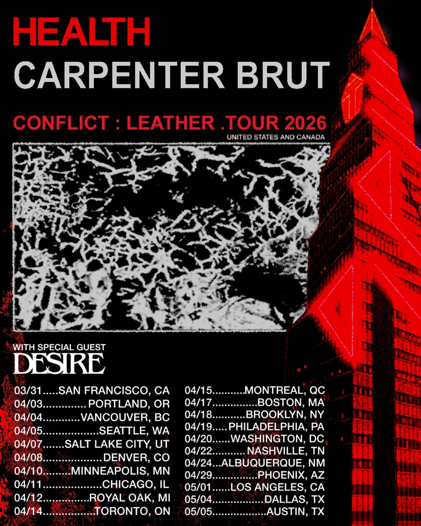 Carpenter Brut The End Complete, Conflict : Leather Tour Poster 2026